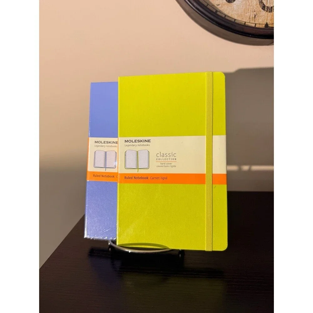 Two Moleskine Classic Collection Ruled Hard Cover Notebooks